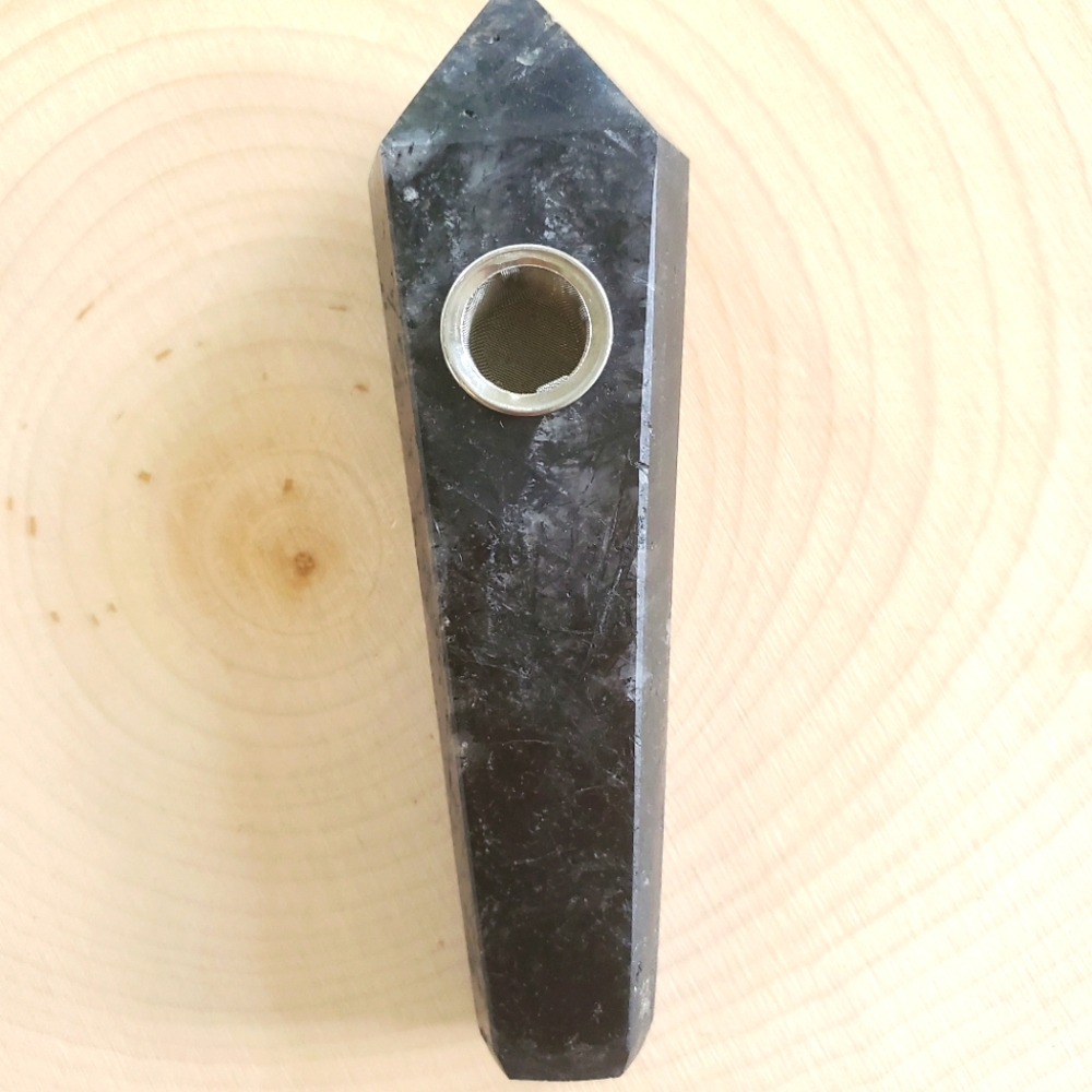 Natural tourmaline smoke wand 102.2g